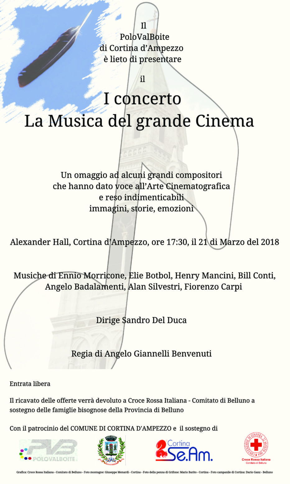 “La musica del grande cinema”:  il concerto benefico a Cortina d’Ampezzo mercoledì 21 marzo. Ascolta l’intervista con i protagonisti.