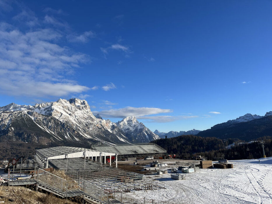 CORTINA AUDI FIS SKI WORLD CUP, SONO INIZIATI I LAVORI ALLA FINISH AREA