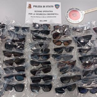 La Polizia di Stato sequestra 200 paia di occhiali rubati a Luxottica